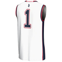 #1 Duquesne Dukes GameDay Greats Lightweight Basketball Jersey - White