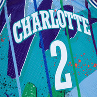 Charlotte Hornets Mitchell & Ness Larry Johnson 1994 Hyper Hoops Swingman Jersey - Blue
