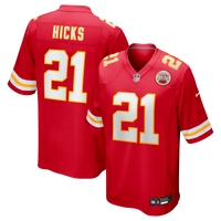 Kansas City Chiefs Jaden Hicks Nike Red Game Jersey