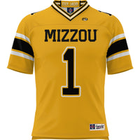 #1 Missouri Tigers GameDay Greats Football Jersey - Gold