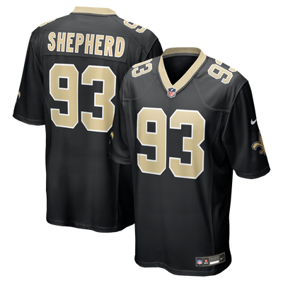 New Orleans Saints Nathan Shepherd Nike Black Game Jersey