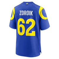 Los Angeles Rams Payton Zdroik Nike Royal Game Jersey