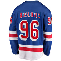 New York Rangers Jack Roslovic Fanatics Blue Home Premier Breakaway Player Jersey