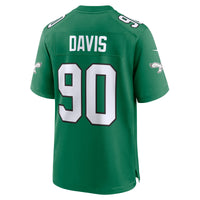 Philadelphia Eagles Jordan Davis Nike Kelly Green Alternate Game Jersey