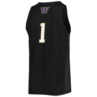#1 Washington Huskies adidas Swingman Basketball Jersey - Black