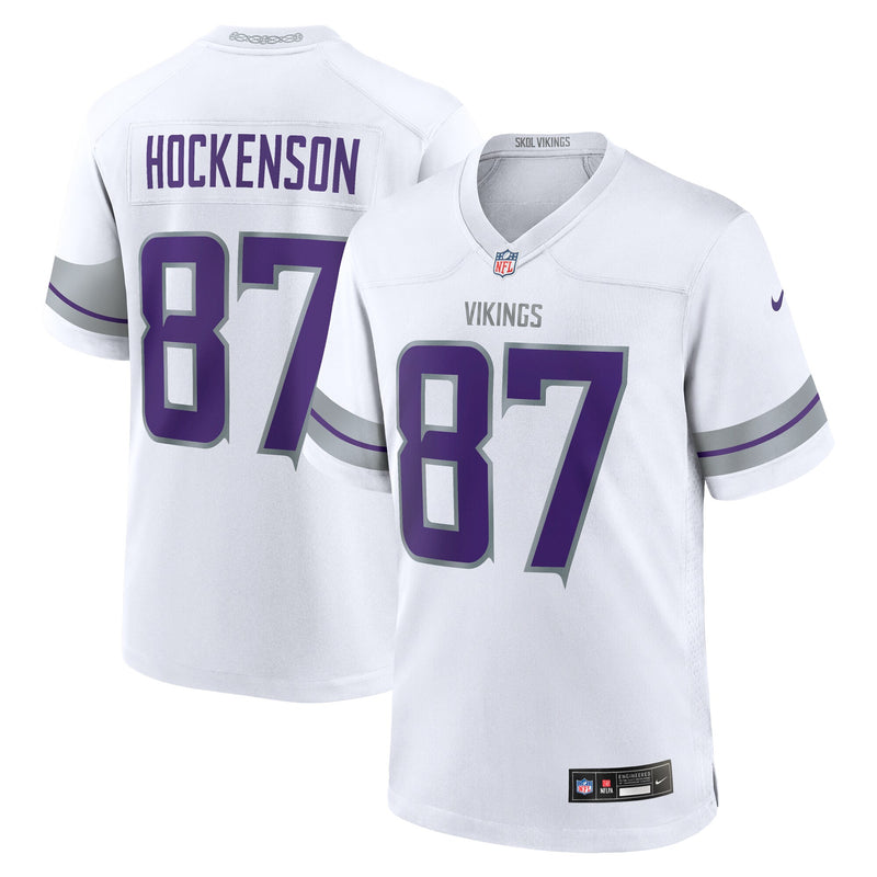 Minnesota Vikings T.J. Hockenson Nike White Alternate Game Player Jersey