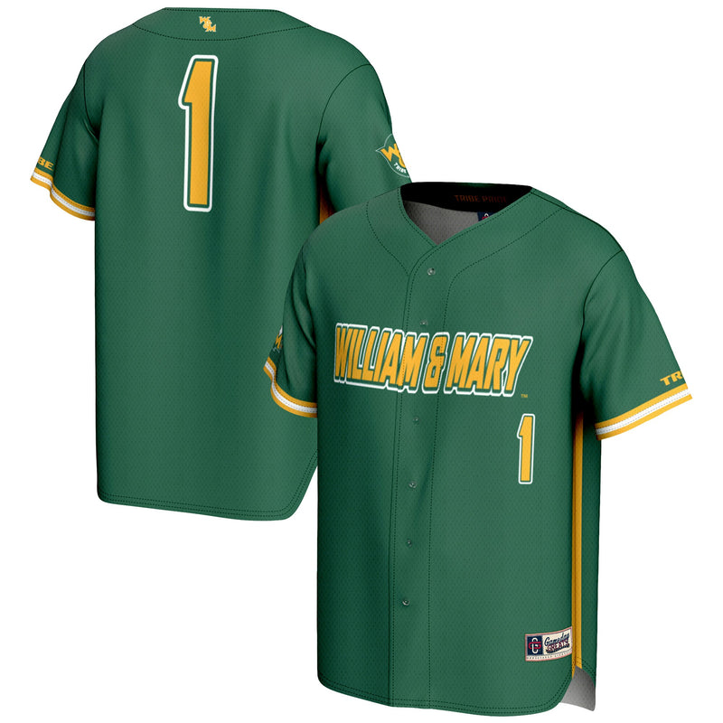 #1 William & Mary Tribe GameDay Greats Lightweight Baseball Fashion Jersey - Green