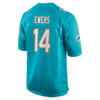 Miami Dolphins Quinn Ewers Nike Aqua Team Game Jersey