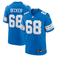 Detroit Lions Taylor Decker Nike Blue Team Game Jersey