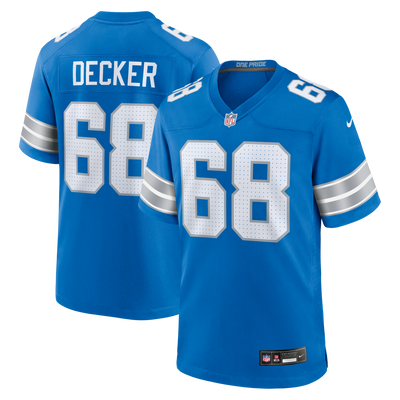 Detroit Lions Taylor Decker Nike Blue Team Game Jersey
