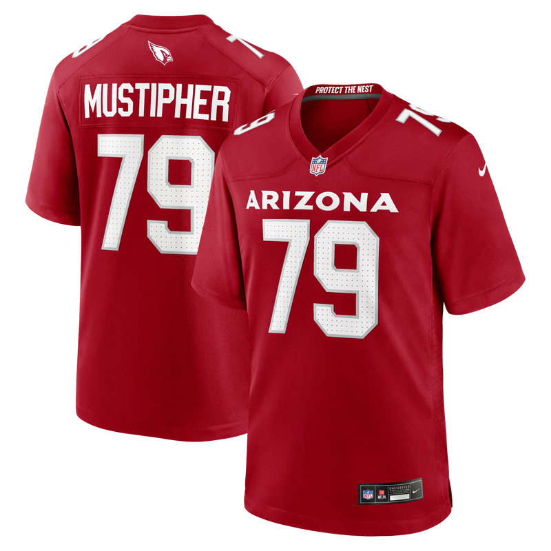 Arizona Cardinals PJ Mustipher Nike Cardinal Team Game Jersey