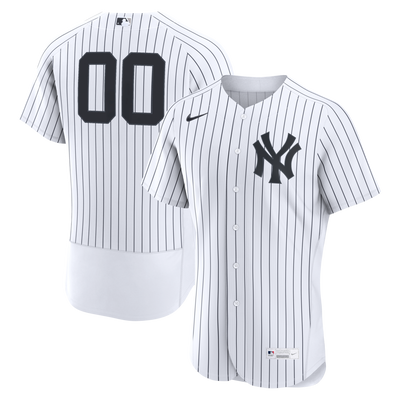 New York Yankees Nike White Home Authentic Custom Jersey