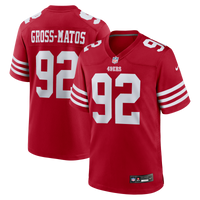 San Francisco 49ers Yetur Gross-Matos Nike Scarlet Team Game Jersey
