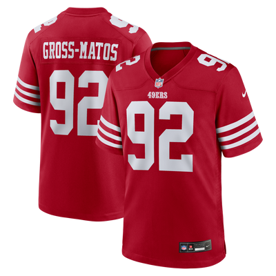 San Francisco 49ers Yetur Gross-Matos Nike Scarlet Team Game Jersey
