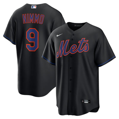 New York Mets Brandon Nimmo Nike Black Alternate Replica Jersey