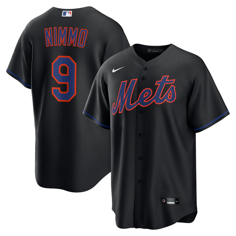 New York Mets Brandon Nimmo Nike Black Alternate Replica Jersey
