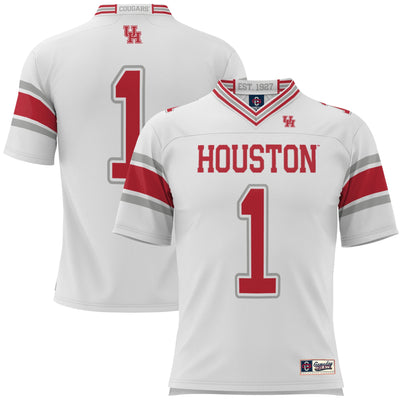#1 Houston Cougars GameDay Greats Football Jersey - White