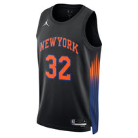New York Knicks Jordan Brand Statement Edition Jersey - Black - Karl-Anthony Towns -