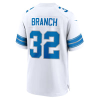Detroit Lions Brian Branch Nike White White Game Jersey