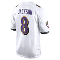 Baltimore Ravens Lamar Jackson Nike White Game Jersey