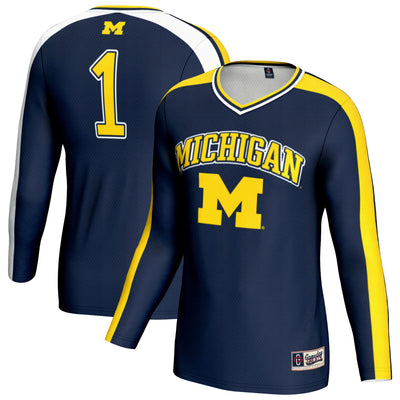 Michigan Wolverines GameDay Greats #1 Lightweight Volleyball Fashion Jersey - Navy