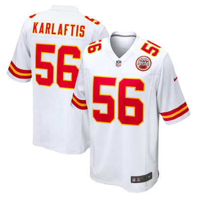 Kansas City Chiefs George Karlaftis Nike White Away Game Player Jersey