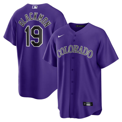Colorado Rockies Charlie Blackmon Nike Purple Alternate Replica Player Name Jersey