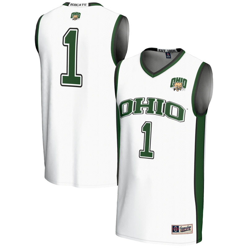 #1 Ohio Bobcats GameDay Greats Lightweight Basketball Jersey - White