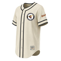 Baltimore Orioles Stitches Natural Throwback Fashion Jersey