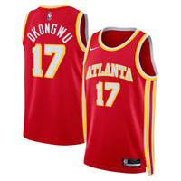 Atlanta Hawks Nike Icon Edition Swingman Jersey - Red - Onyeka Okongwu -