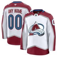 Colorado Avalanche Fanatics White Away Premium Custom Jersey