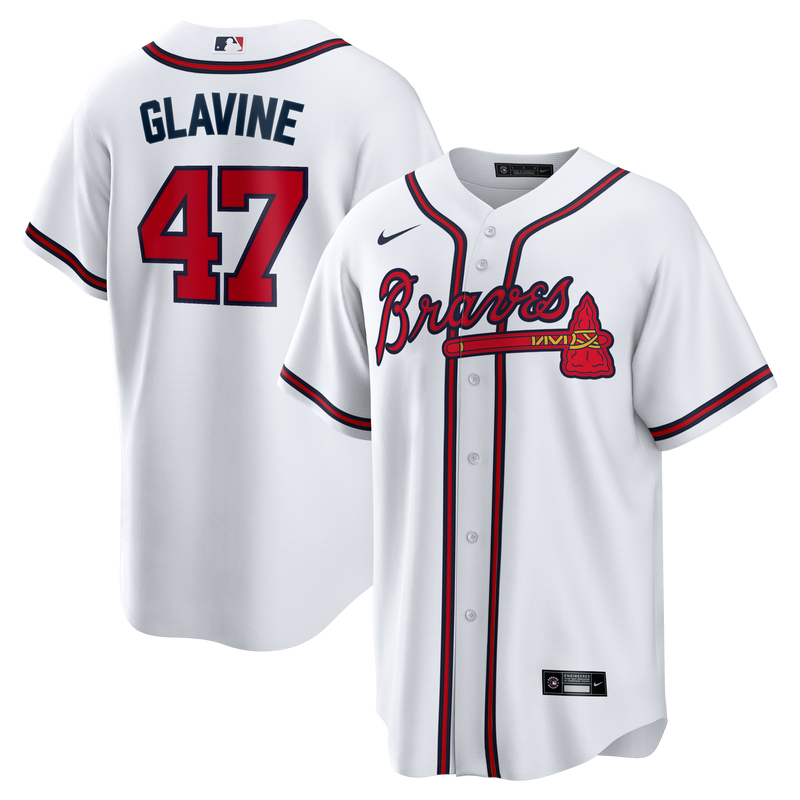 Atlanta Braves Tom Glavine Nike White Home Retired Player Replica Jersey