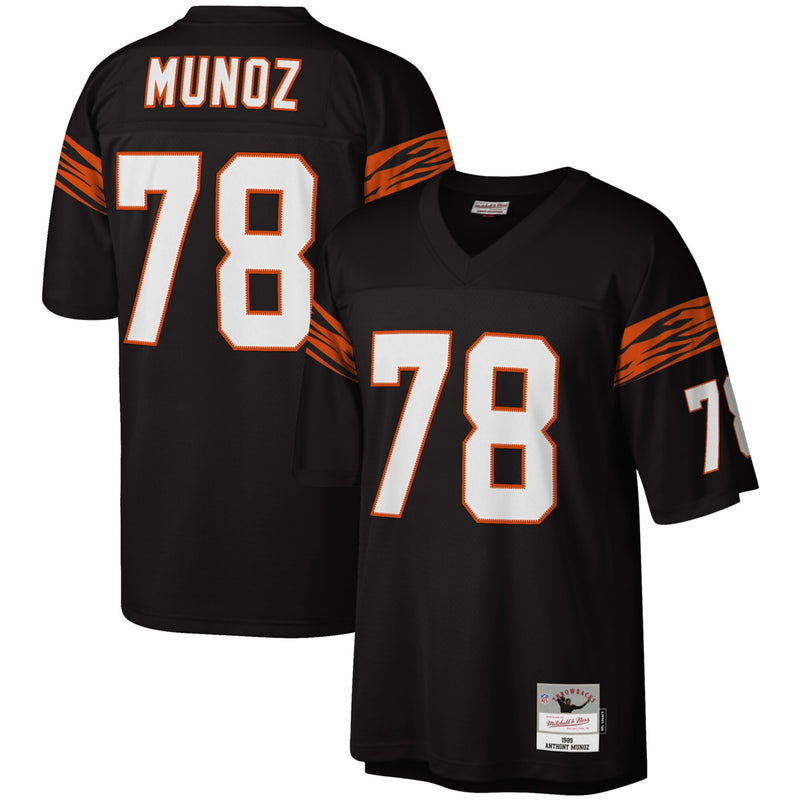 Cincinnati Bengals Anthony Muñoz Mitchell & Ness Black Legacy Replica Jersey