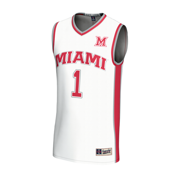 #1 Miami University RedHawks GameDay Greats Lightweight Collegiate Basketball Fashion Jersey - White