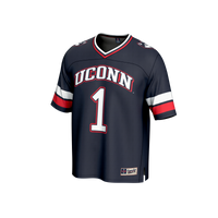 #1 UConn Huskies GameDay Greats Lightweight Collegiate Football Fashion Jersey - Navy