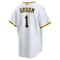 Pittsburgh Pirates Nike White #1 Groom Home Replica Jersey