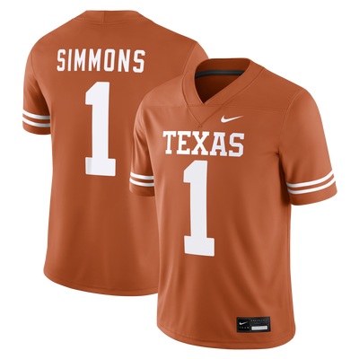 Colin Simmons Texas Longhorns Nike Game Football Jersey - Texas Orange