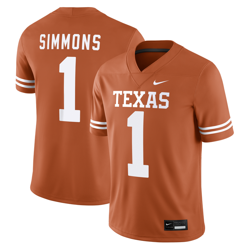 Colin Simmons Texas Longhorns Nike Game Football Jersey - Texas Orange
