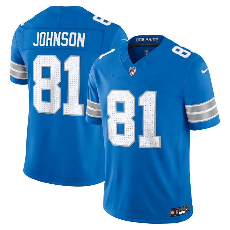 Detroit Lions Calvin Johnson Nike Blue Vapor F.U.S.E. Stitched Retired Limited Jersey