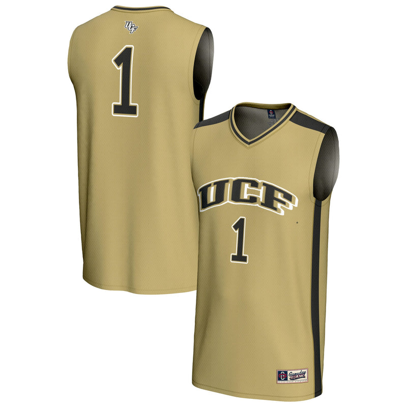 #1 UCF Knights GameDay Greats Lightweight Collegiate Basketball Fashion Jersey - Gold