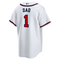 Atlanta Braves Nike White #1 Dad Home Replica Jersey