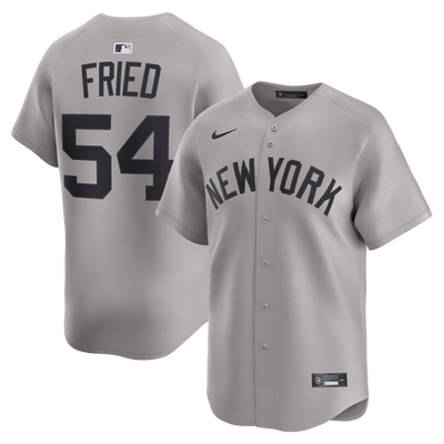 New York Yankees Max Fried Nike Gray Road Limited Player Jersey