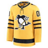 Pittsburgh Penguins Fanatics Gold Alternate Premium Custom Jersey