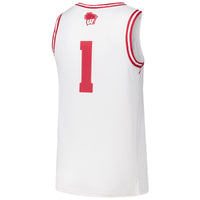 #1 Wisconsin Badgers Under Armour Replica Basketball Jersey - White