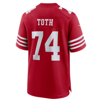 San Francisco 49ers Brett Toth Nike Scarlet Team Game Jersey