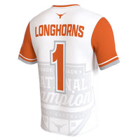 Texas Longhorns GameDay Greats 2026 NCAA Softball National Champions Lightweight Commemorative Softball Jersey - White