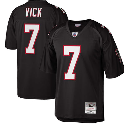 Atlanta Falcons Michael Vick Mitchell & Ness Black Big & Tall 2002 Retired Player Replica Jersey