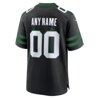 New York Jets Nike Legacy Black Alternate Custom Game Jersey
