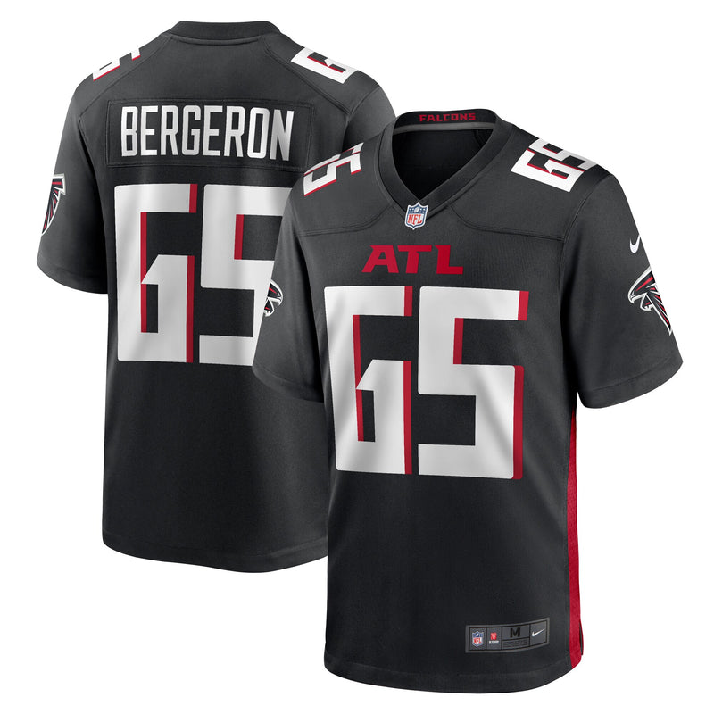 Atlanta Falcons Matthew Bergeron Nike Black Team Game Jersey