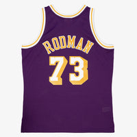 Los Angeles Lakers Mitchell & Ness Dennis Rodman 1998 Road Authentic Jersey - Purple